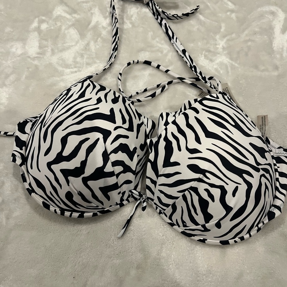 Victoria's Secret Black and White Bikini Top